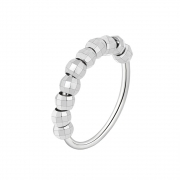 Anneau rotatif à perles rondes anneau de soulagement de l'anxiété européen et américain anneau d'irritabilité rotatif Anneau Bijoux Accessoires