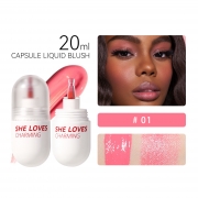 Liquide blush capsule 20ml velours mat Multi - usage Beauty rouge Nude make - up longue durée rendu de couleur brume d'eau blush Blush Maquillage Santé/Soins personnels/Beauté